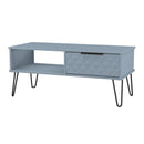 Harlequin 1 Drawer Coffee Table in Denim Blue - Ready Assembled