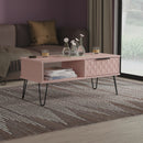 Harlequin 1 Drawer Coffee Table in Kobe Pink - Ready Assembled