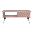 Harlequin 1 Drawer Coffee Table in Kobe Pink - Ready Assembled