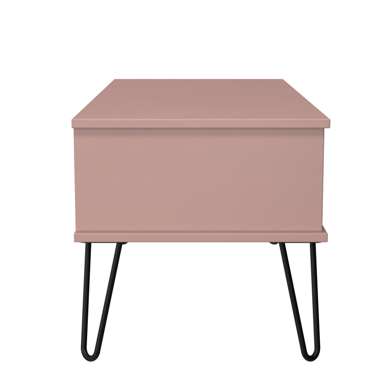 Harlequin 1 Drawer Coffee Table in Kobe Pink - Ready Assembled