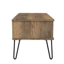 Harlequin 1 Drawer Coffee Table in White Matt & Vintage Oak - Ready Assembled