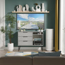 Harlequin 3 Drawer TV Unit in Dusk Grey - Ready Assembled