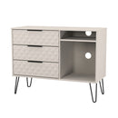 Harlequin 3 Drawer TV Unit in Kashmir Matt - Ready Assembled