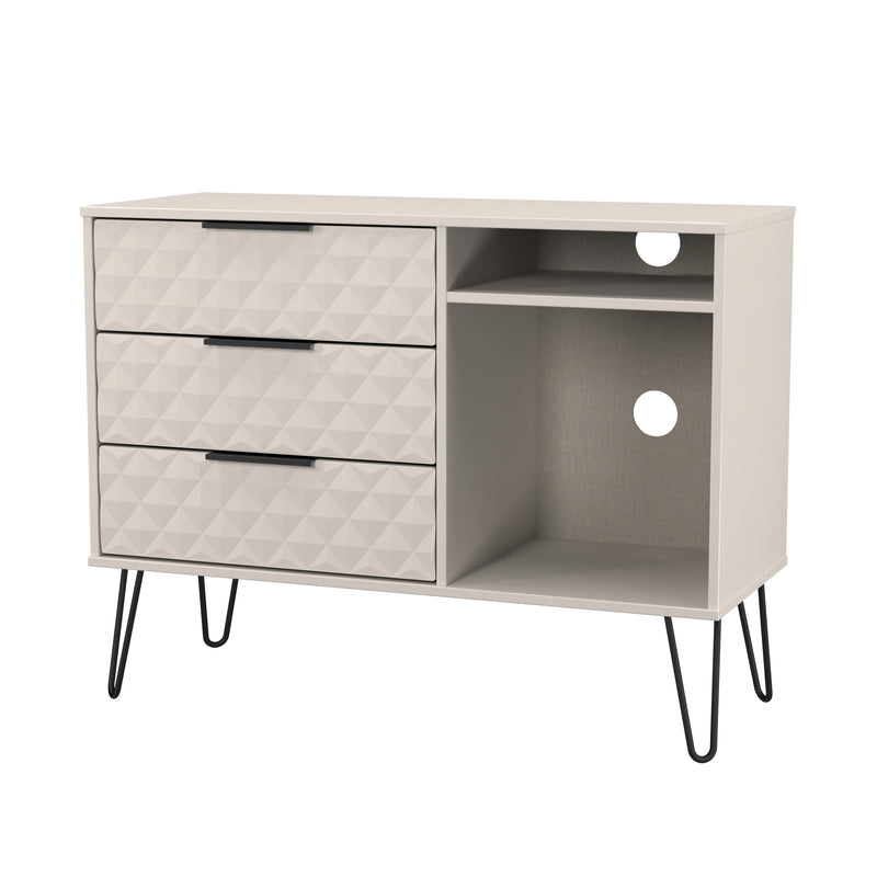 Harlequin 3 Drawer TV Unit in Kashmir Matt - Ready Assembled