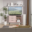Harlequin 3 Drawer TV Unit in Kobe Pink - Ready Assembled