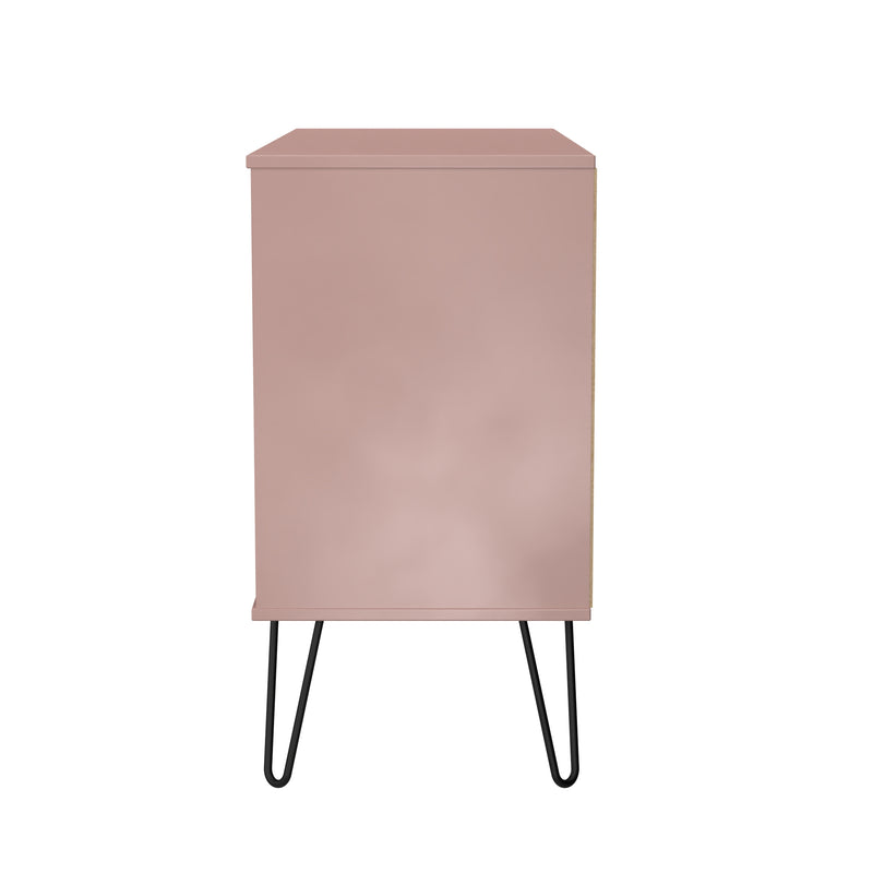 Harlequin 3 Drawer TV Unit in Kobe Pink - Ready Assembled