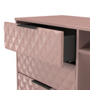 Harlequin 3 Drawer TV Unit in Kobe Pink - Ready Assembled