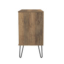 Harlequin 3 Drawer TV Unit in White Matt & Vintage Oak - Ready Assembled