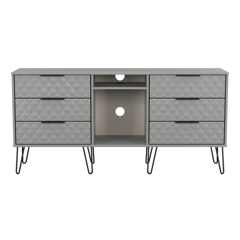 Harlequin 6 Drawer Sideboard in Dusk Grey - Ready Assembled