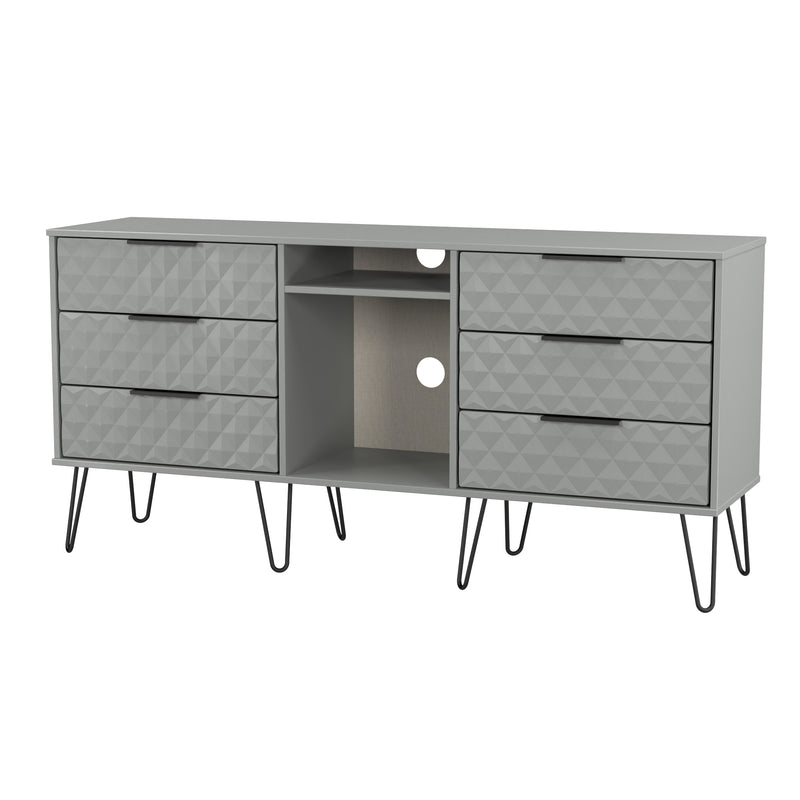 Harlequin 6 Drawer Sideboard in Dusk Grey - Ready Assembled