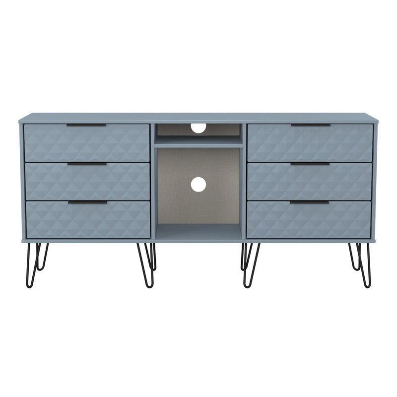 Harlequin 6 Drawer Sideboard in Denim Blue - Ready Assembled