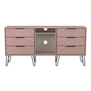 Harlequin 6 Drawer Sideboard in Kobe Pink - Ready Assembled
