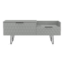 Harlequin 2 Drawer Coffee TV Unit in Dusk Grey - Ready Assembled