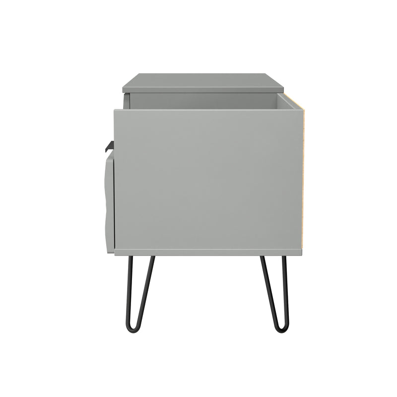 Harlequin 2 Drawer Coffee TV Unit in Dusk Grey - Ready Assembled