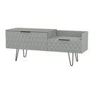 Harlequin 2 Drawer Coffee TV Unit in Dusk Grey - Ready Assembled