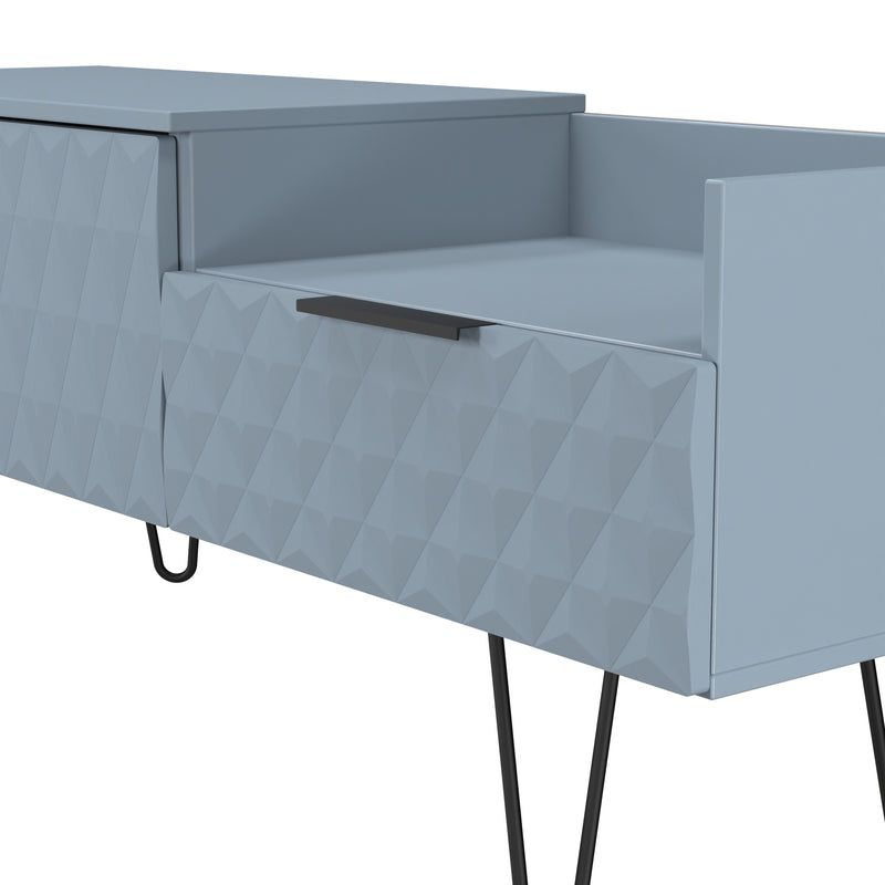 Harlequin 2 Drawer Coffee TV Unit in Denim Blue - Ready Assembled