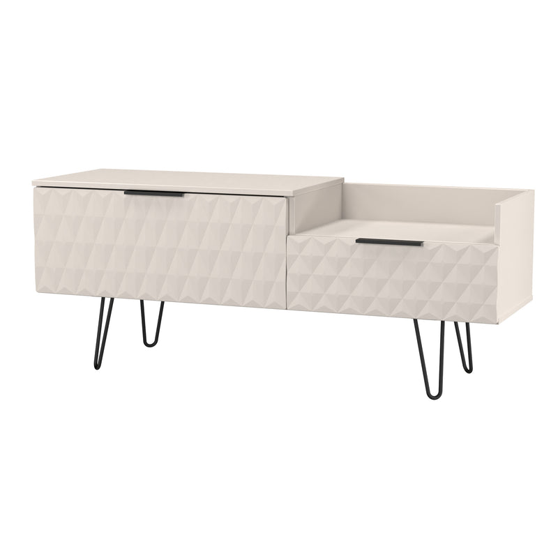 Harlequin 2 Drawer Coffee TV Unit in Kashmir Matt - Ready Assembled
