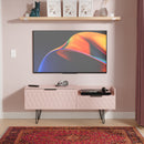 Harlequin 2 Drawer Coffee TV Unit in Kobe Pink - Ready Assembled