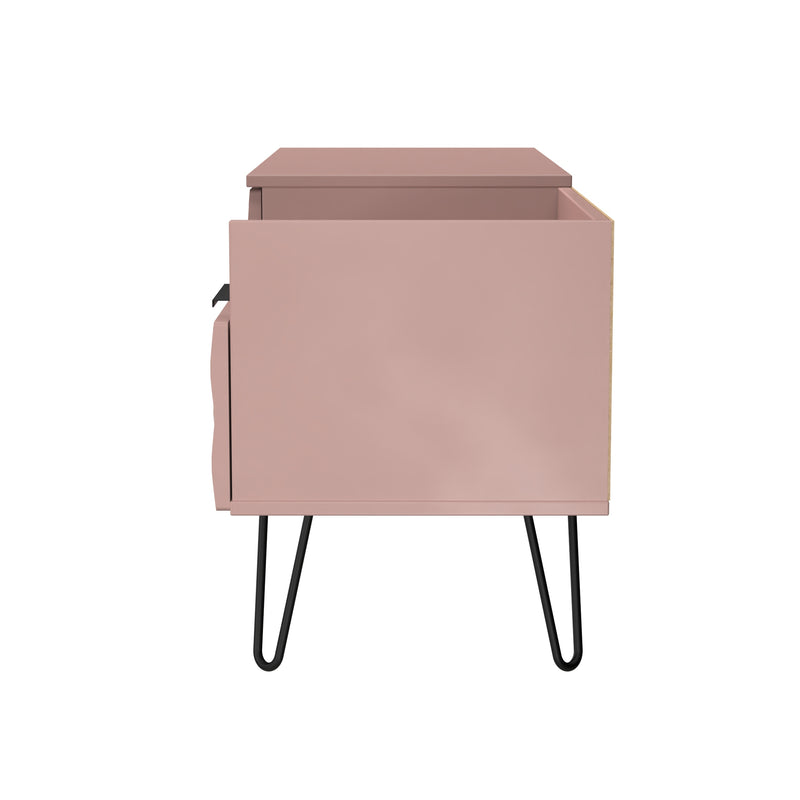 Harlequin 2 Drawer Coffee TV Unit in Kobe Pink - Ready Assembled