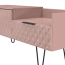 Harlequin 2 Drawer Coffee TV Unit in Kobe Pink - Ready Assembled