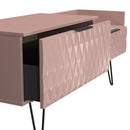 Harlequin 2 Drawer Coffee TV Unit in Kobe Pink - Ready Assembled