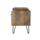 Harlequin 2 Drawer Coffee TV Unit in White Matt & Vintage Oak - Ready Assembled