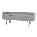 Harlequin 2 Drawer Coffee TV Unit in Dusk Grey - Ready Assembled