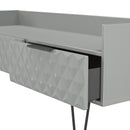 Harlequin 2 Drawer Coffee TV Unit in Dusk Grey - Ready Assembled