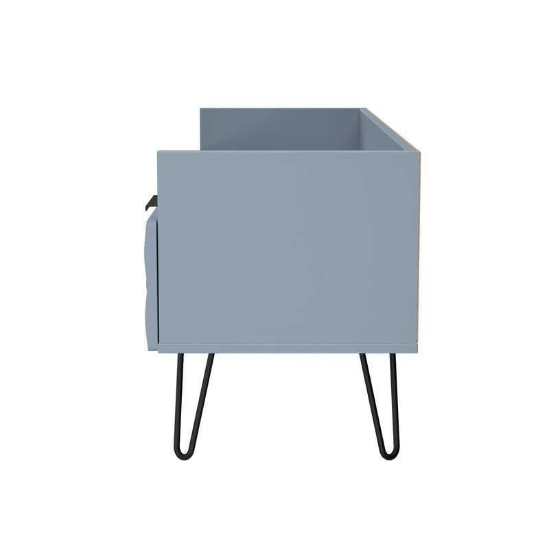 Harlequin 2 Drawer Coffee TV Unit in Denim Blue - Ready Assembled