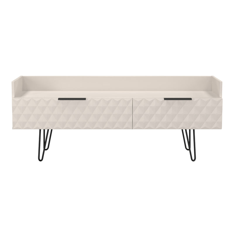 Harlequin 2 Drawer Coffee TV Unit in Kashmir Matt - Ready Assembled