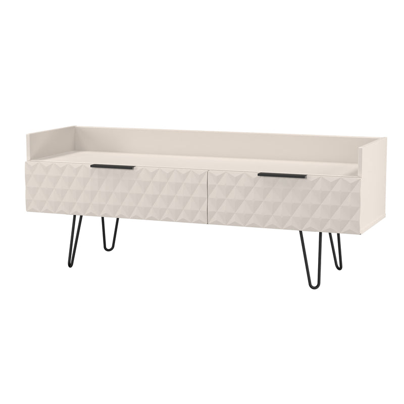 Harlequin 2 Drawer Coffee TV Unit in Kashmir Matt - Ready Assembled