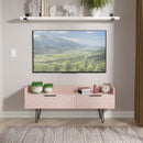 Harlequin 2 Drawer Coffee TV Unit in Kobe Pink - Ready Assembled