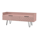 Harlequin 2 Drawer Coffee TV Unit in Kobe Pink - Ready Assembled