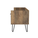 Harlequin 2 Drawer Coffee TV Unit in White Matt & Vintage Oak - Ready Assembled