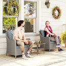 Outsunny 2 Pieces Rattan Garden Chairs, Cushioned Rattan Chairs