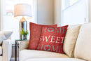 Home Sweet Home Jacquard Cushion Cover in Burnt Orange