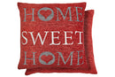 Home Sweet Home Jacquard Cushion Cover in Burnt Orange