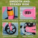 AIYAPLAY Kids Scooter, Foldable Kick Scooter w/ Adjustable Handlebar, Pink