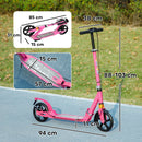 AIYAPLAY Kids Scooter, Foldable Kick Scooter w/ Adjustable Handlebar, Pink