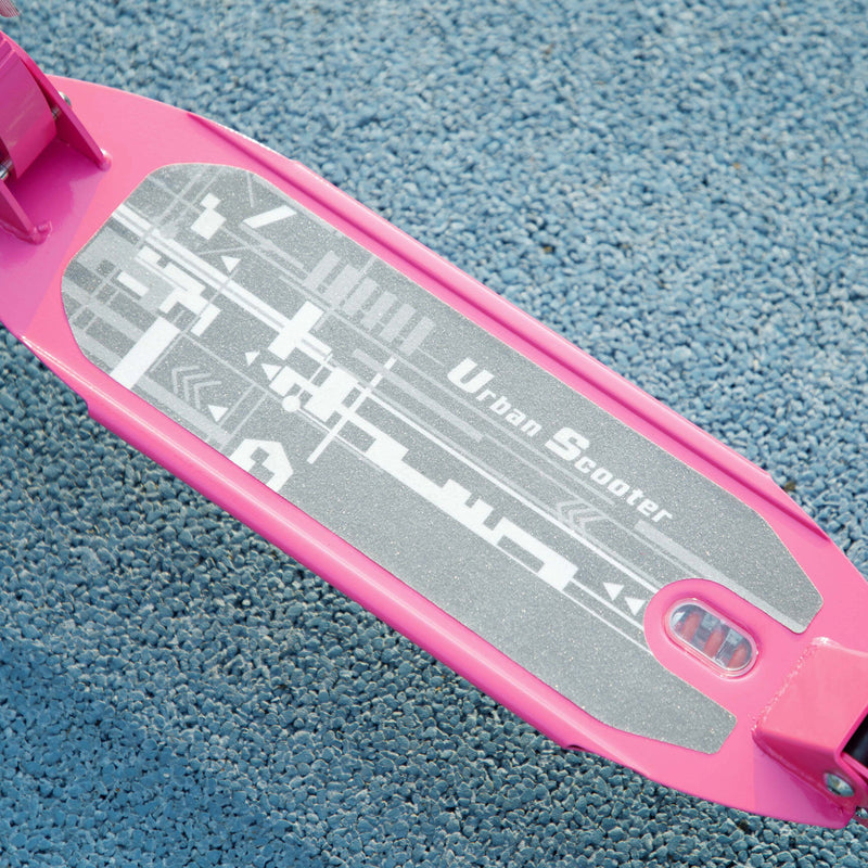 AIYAPLAY Kids Scooter, Foldable Kick Scooter w/ Adjustable Handlebar, Pink