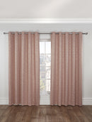 Hartford - Woven Thermal Blackout Eyelet Curtains in Blush Pink