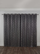 Hartford - Woven Thermal Blackout Eyelet Curtains in Charcoal