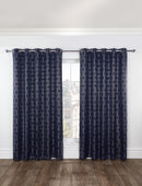 Hartford - Woven Thermal Blackout Eyelet Curtains in Navy