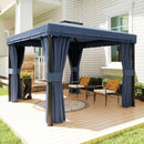 Outsunny 3 x 3(m) Patio Gazebo Garden Shelter w/ Mosquito Netting, Dark Blue