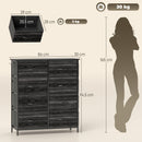 HOMCOM Fabric Chest Of Drawers, 8 Drawer Dresser For Bedroom