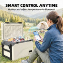 Outsunny Compressor Car Fridge Freezer, Camping Refrigerator W/ App Control