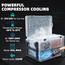 Outsunny Compressor Car Fridge Freezer, Camping Refrigerator W/ App Control