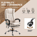 Vinsetto 6-Point Vibrating Heat Massage Chair W/ Microfibre Upholstery - Dark Brown/Light Brown/Charcoal Grey/Cream