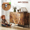 HOMCOM Modern Sideboard, Storage Cabinet, Accent Cupboard Rustic Brown