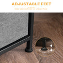 HOMCOM Chest Of Drawers, 5 Drawer Fabric Dresser For Bedroom, Dark Grey